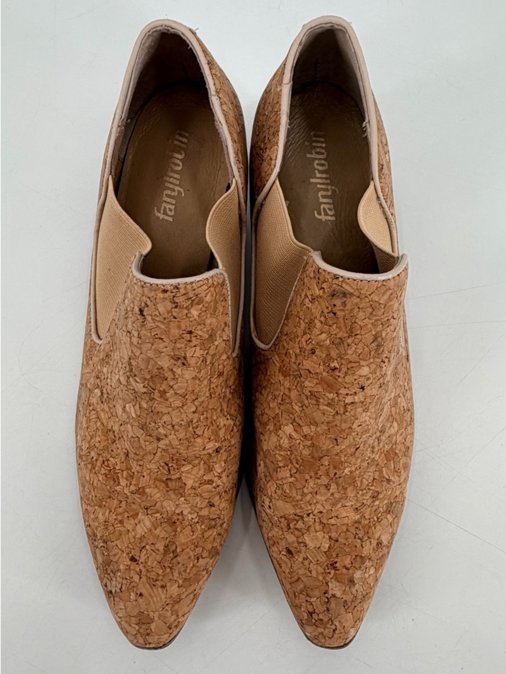 Anthropologie Farylrobin Chelsea Cork Boots Booties 7.5 - Picture 2 of 6